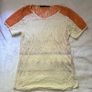 Love J Lace Sleeve Lightweight Raglan Soft T-Shirt Mountain Top